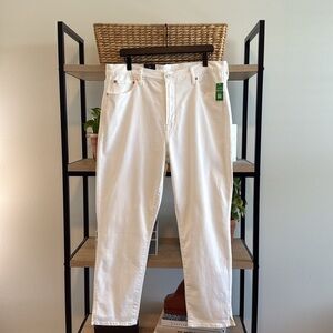 NWT Gap Vintage Slim High-Rise Stretch White Jeans, 34 / 18R
